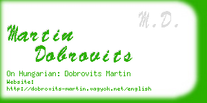 martin dobrovits business card